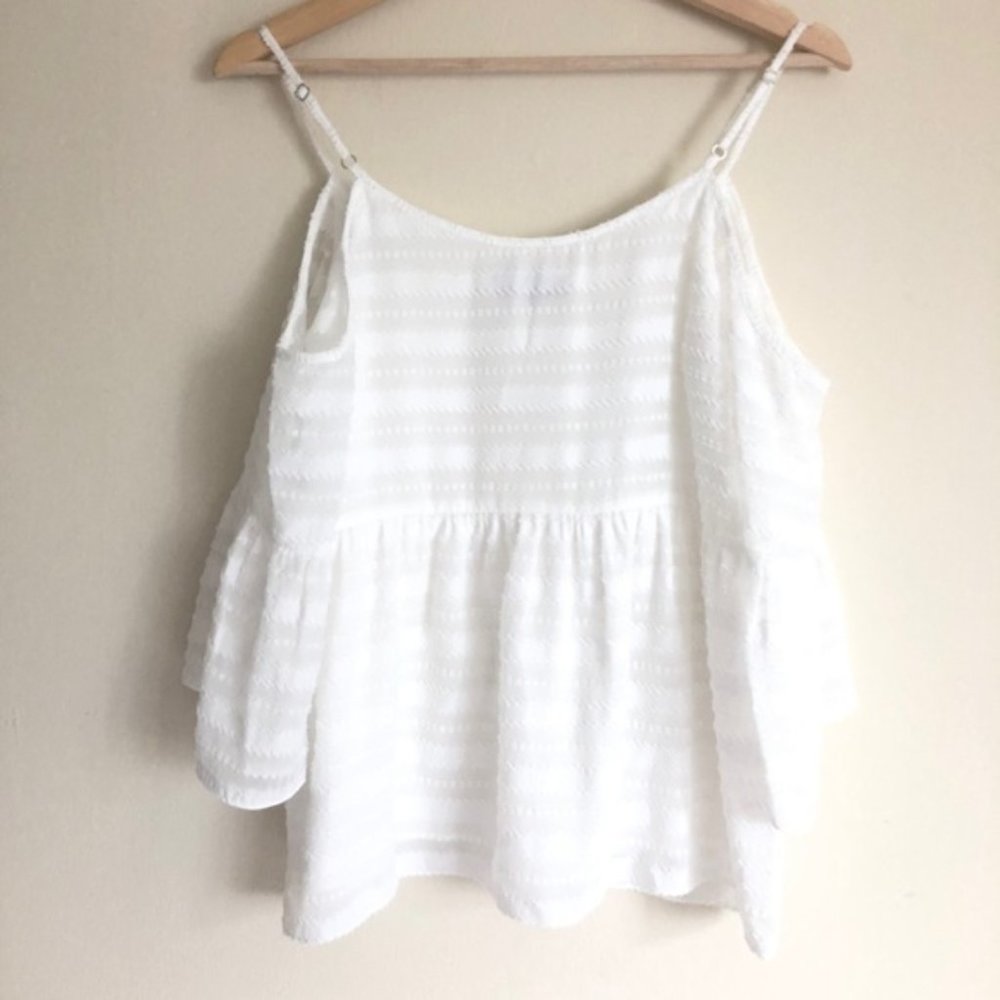 1. State Game On Textured Off Shoulder Top Sz XS - Picture 4 of 8